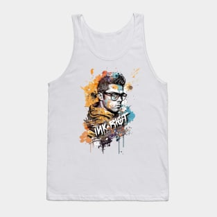 Graffiti Ink Tagging Splatter Watercolor for Artist Tank Top